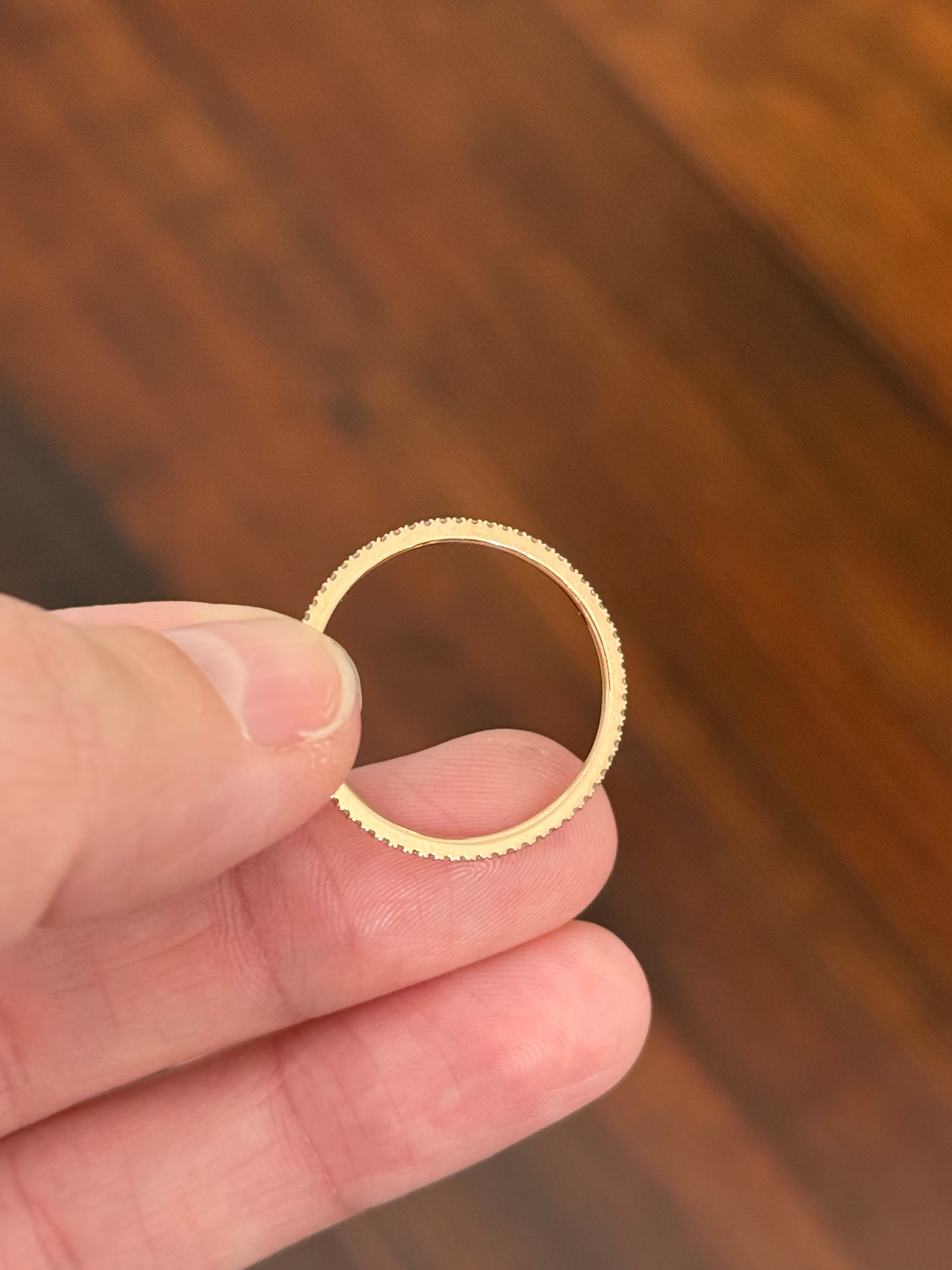 Size 10.5 rose gold natural diamond band