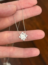 White gold 1.12ct lab diamond necklace