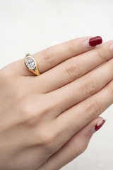 IGI-Certified 1 CT Oval Cierra Ring 14K Yellow Gold