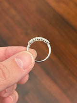 White gold 5 stone oval lab diamond ring