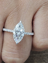 IGI 2.07 FVS1 Marquise Lab Ring