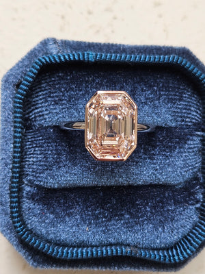 5.23 ct Pink Antique Style Lab Diamond Ring