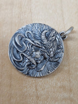 Antique Inspired Viking Necklace Sterling Silver and diamonds