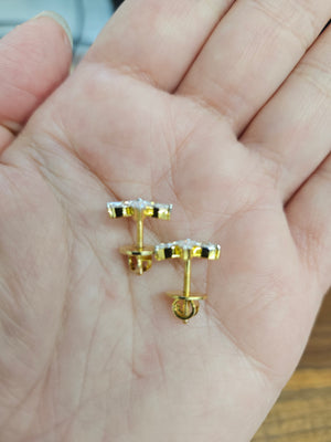 14K 1.35 CTTW Lab yellow studs