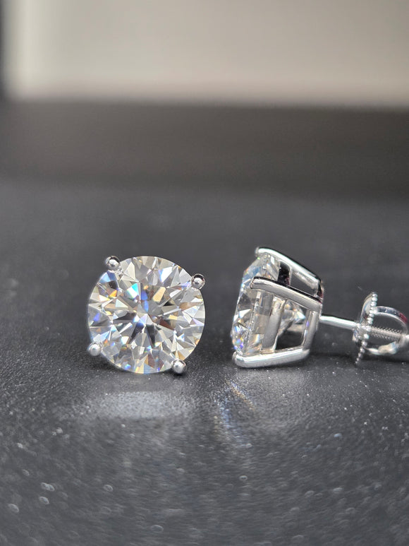 Great Deal - 6 cttw Lab 14k White gold Screwback Studs