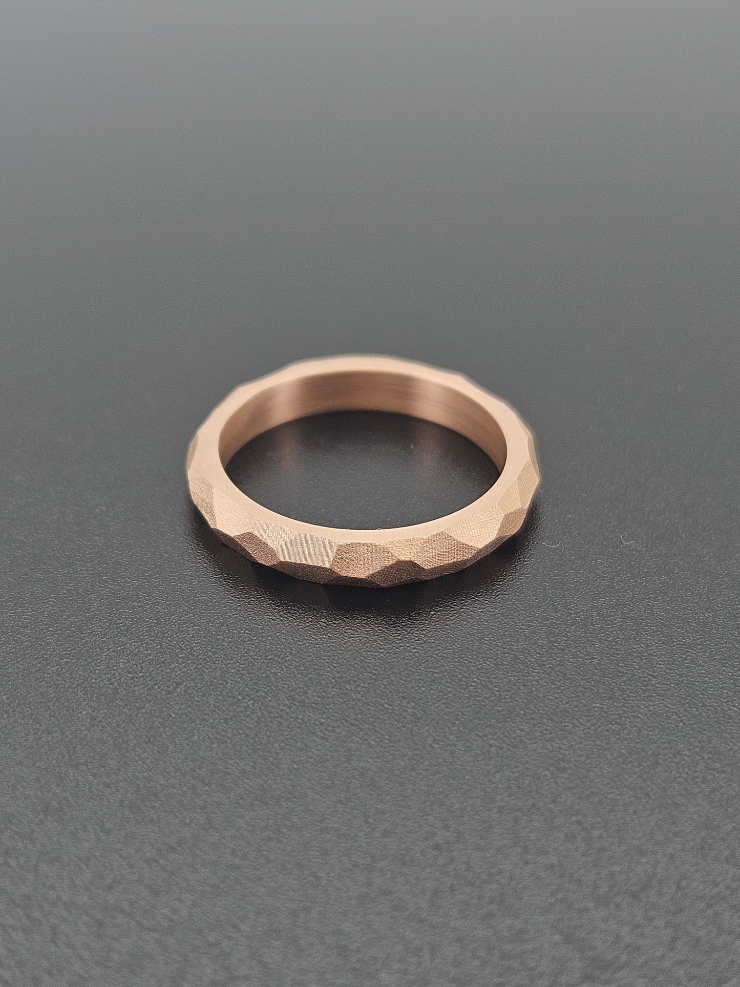 Faceted Wedding Band For Men & Women
