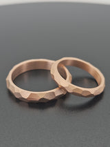 Faceted Wedding Band For Men & Women