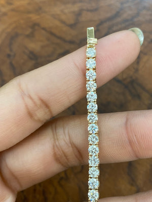 6.36 CT Lab 7 inches  Yellow Tennis Bracelet
