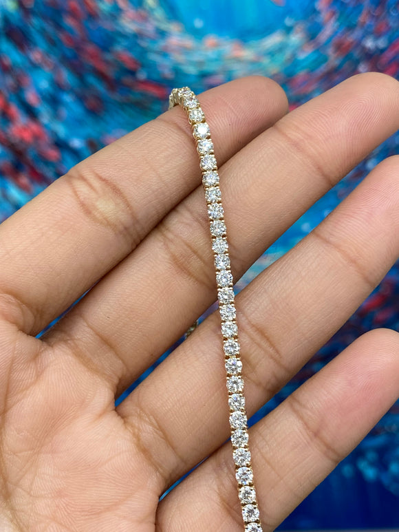 4.88 CT Lab 6.75” Yellow Tennis Bracelet