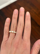 Yellow gold bezel set 2ct lab diamond 3/4 eternity band
