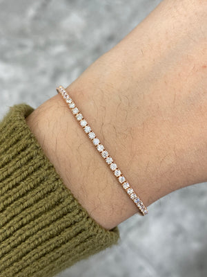 2.23 CT 7 inches Rose Tennis Bracelet