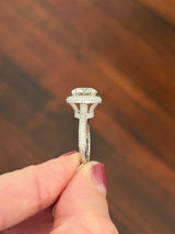 White gold round lab diamond ring