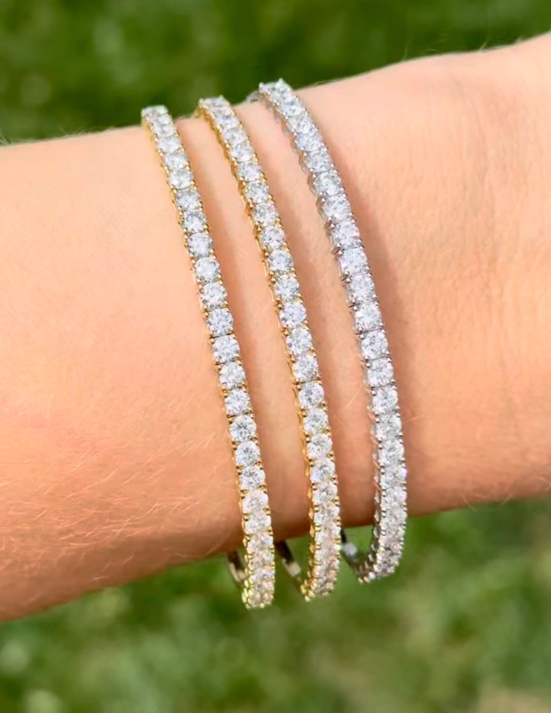 Lab diamond flex bracelets
