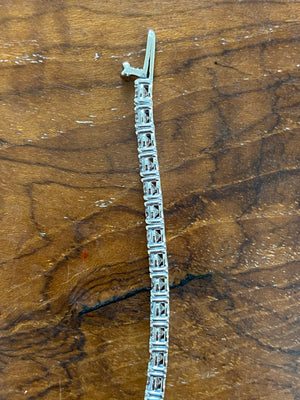 6.34 CT Lab 7 Inches Tennis Bracelet