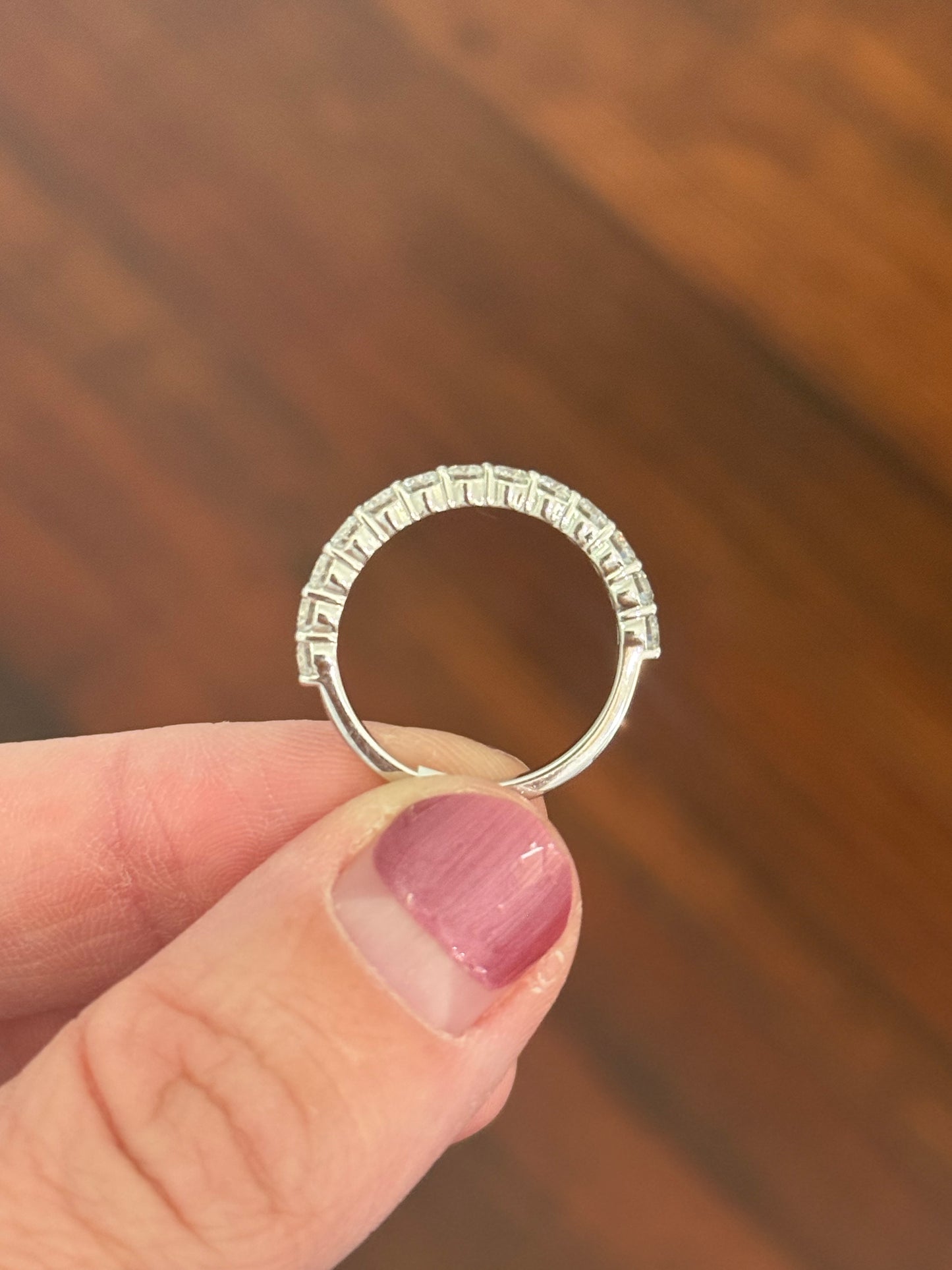 White gold 1.2ct lab diamond band