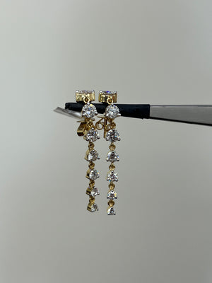 2.63CT YELLOW LAB EARRINGS