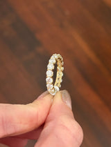 IGI certified yellow gold 3.38ct lab diamond eternity bands