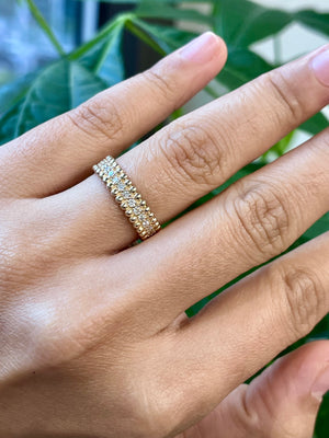 14k 0.33 ctw size 6.75 inches Yellow Diamond Ring