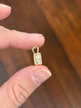 Yellow gold 2.67ct scissor cut lab diamond pendant