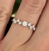 White gold lab diamond ring