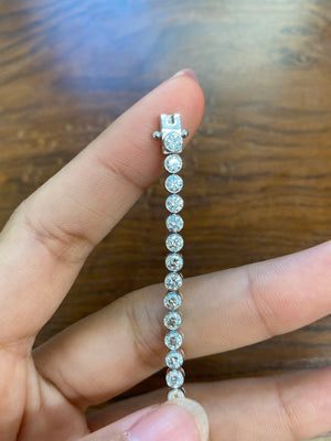 4.84CT LAB 7 INCHES BEZEL TENNIS BRACELET