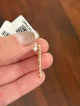 IGI certified yellow gold 1.92ct lab diamond cross pendant