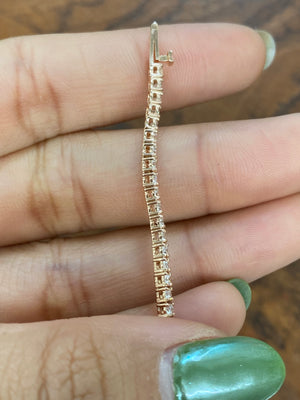 2.4 CT Lab 7 inches Rose Tennis Bracelet