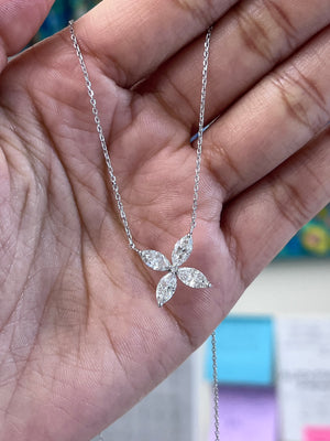 *Premade* 1.55 cttw Lab Flower Pendant
