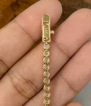 4 CT Lab 6.5inches Yellow Gold Tennis Bracelet