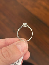 White gold 0.66ct lab diamond ring. Center stone is 0.51cts and measures 4.6mm