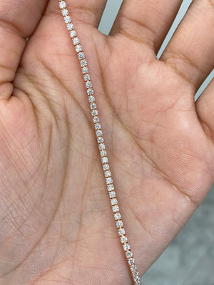 2.23 CT 7 inches Rose Tennis Bracelet