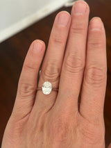 IGI certified oval lab diamond ring. Center stone is 2.03cts