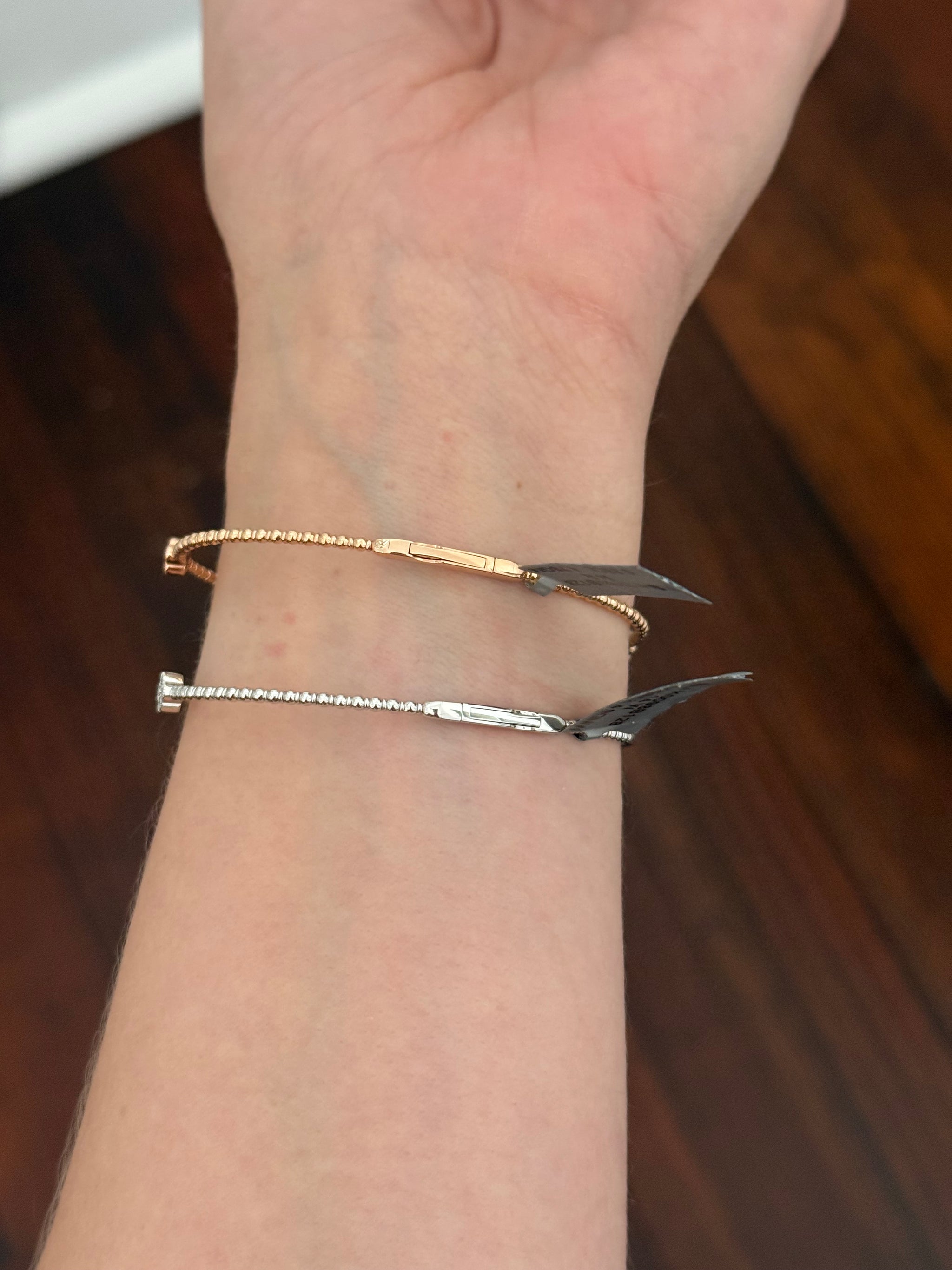 Lab diamond 0.33ct lab diamond clover flex bracelets available in rose and white gold