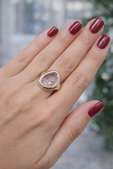 6.62ct Natural Pink Sapphire Rose cut Ring