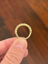 Yellow gold oval lab diamond band