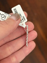 IGI certified white gold 2.55ct lab diamond cross pendant