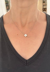 White gold 1.12ct lab diamond necklace