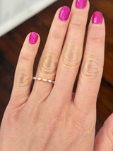 Rose gold 0.54ct marquise lab diamond band