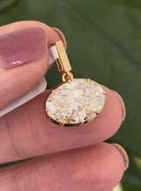 Yellow gold 5.09ct oval lab diamond. Includes IDT Certificate