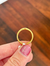 Size 8.75 yellow gold emerald cut lab diamond band