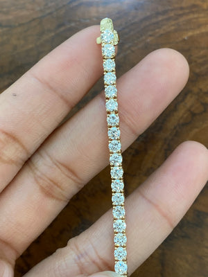 6.25 CT Lab 7 Inches Yellow Tennis Bracelet