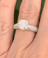 White gold lab diamond ring