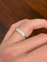 White gold lab diamond band