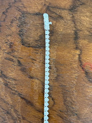 6.03 CT Lab 16.25 inches 3 Prongs Tennis Necklace