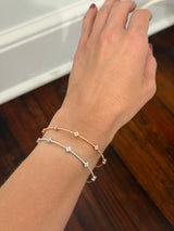 Lab diamond 0.33ct lab diamond clover flex bracelets available in rose and white gold