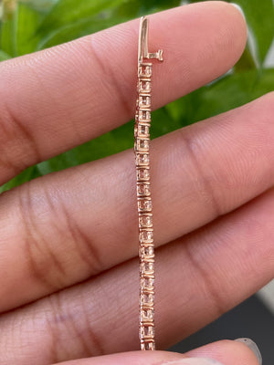 2.24 CT Lab 7 Inches Rose Tennis Bracelet
