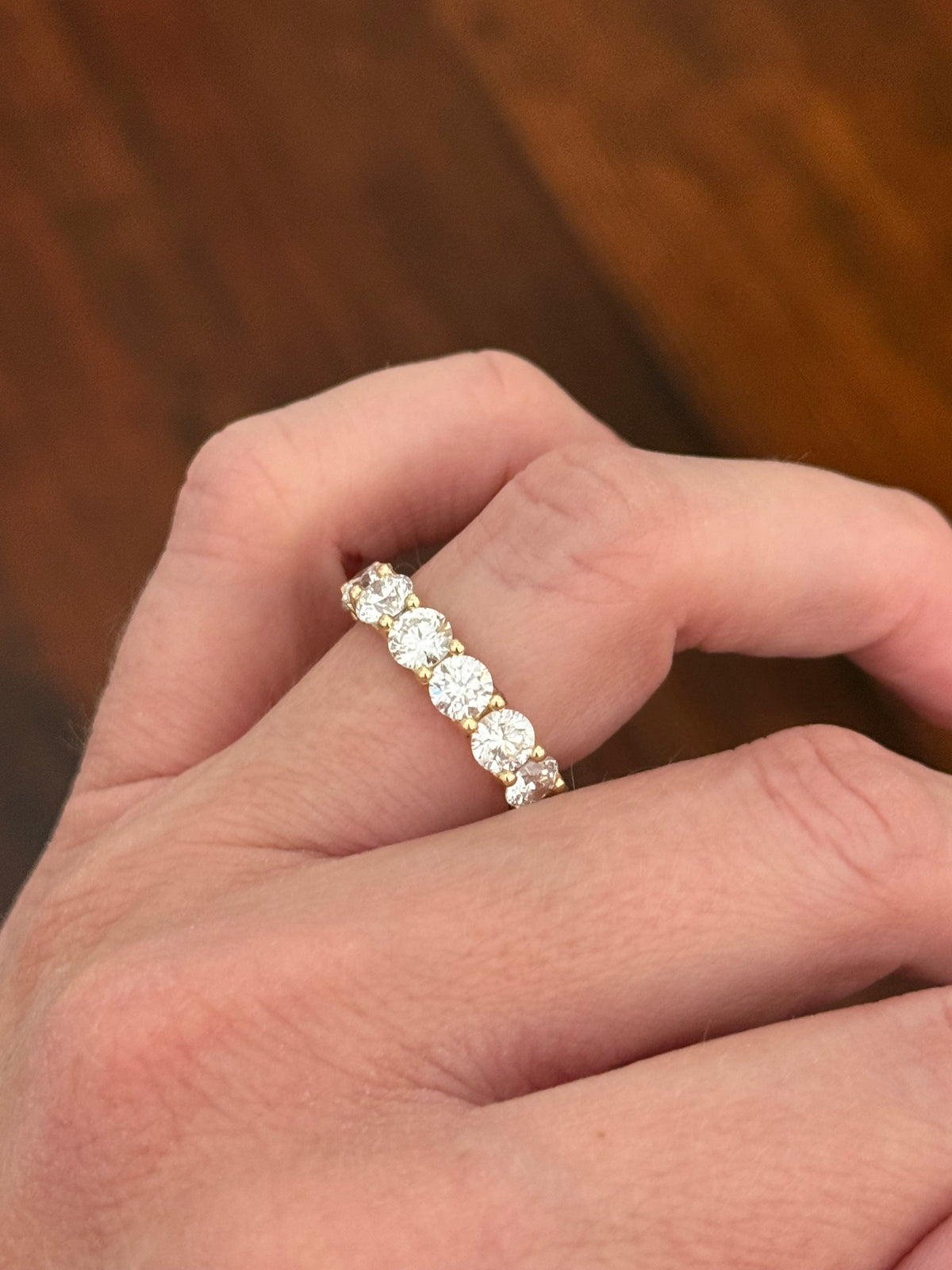 IGI certified 5.83ct lab diamond eternity band