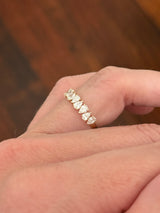 IGI certified 1.33ct pear shaped lab diamond band