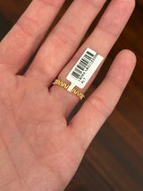 Yellow gold sapphire band