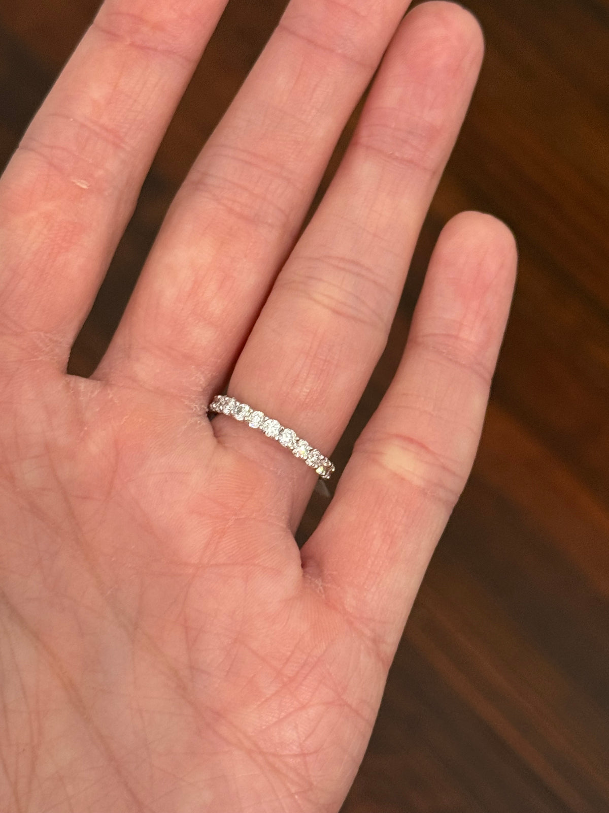 White gold 1.49ct lab diamond eternity band